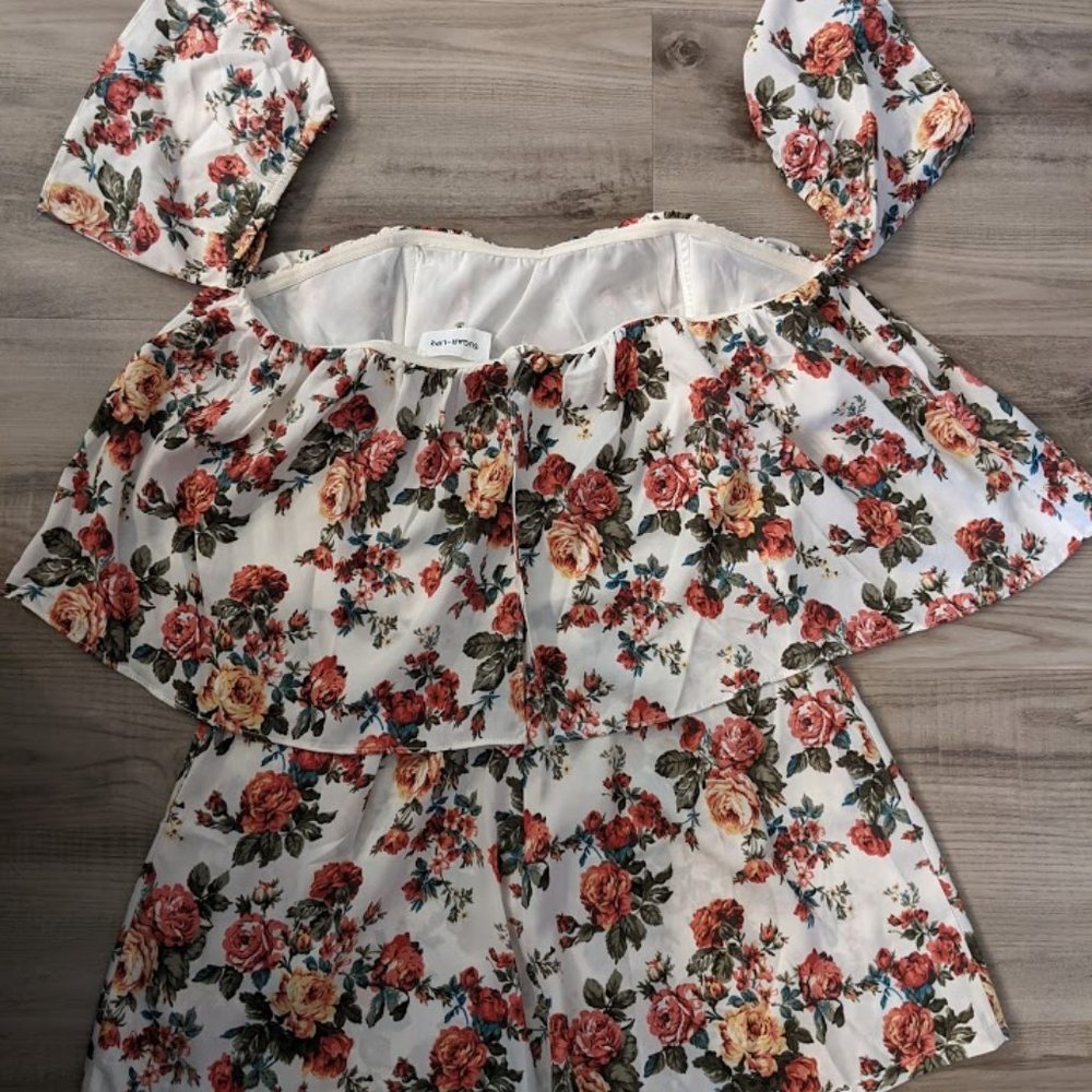 sugarlips floral romper